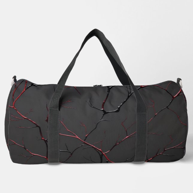Bolso De Deporte Grande Venas negras y rojas (Anverso)