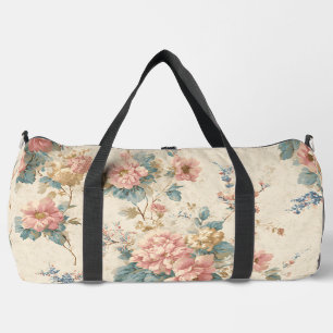Bolso De Deporte Grande Viaje de flores vintage