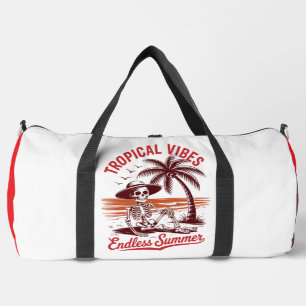 Bolso De Deporte Grande Vibraciones Tropicales Verano Sin Fin Esqueleto