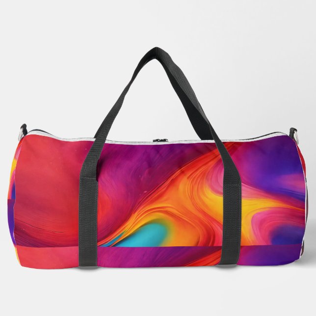Bolso De Deporte Grande "Vibrante Gradiente Splash Bag Textura: (Anverso)