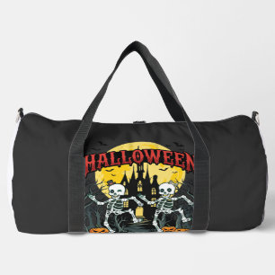 Bolso De Deporte Grande Viniendo Halloween Esqueletos Bailando Castillo Ca
