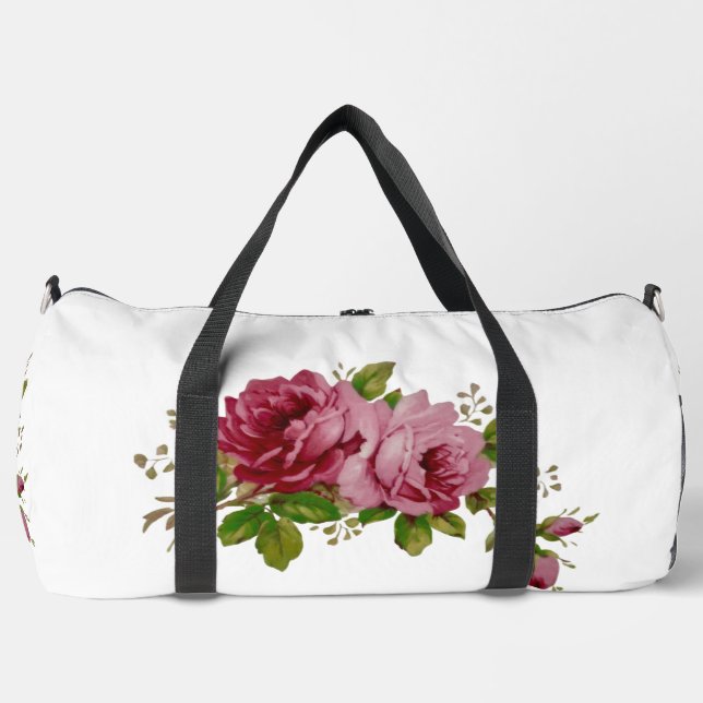 Bolso De Deporte Grande Vintage Rose Elegance  (Anverso)