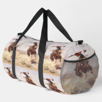 Vintage Wild West Cowboy en Bucking Horse Western