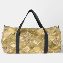 BOLSO DE DEPORTE GRANDE VISTA DE TEXTURA DE DIAMANTES DE ORO SHINY