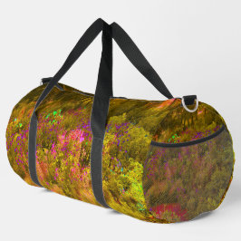 Bolso De Deporte Grande Vista genial de flores de jardín panorámico dorado
