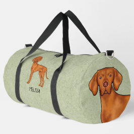 Bolso De Deporte Grande Vizsla Húngara Perro De Puntero Cuto Con Nombre Ve