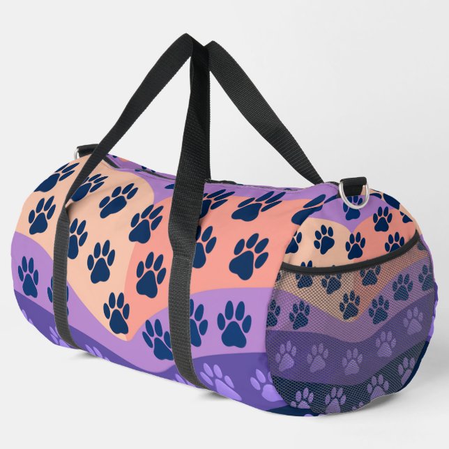 Bolso De Deporte Grande Wavy Paw Print Pet Travel Carrier (Esquina derecha)