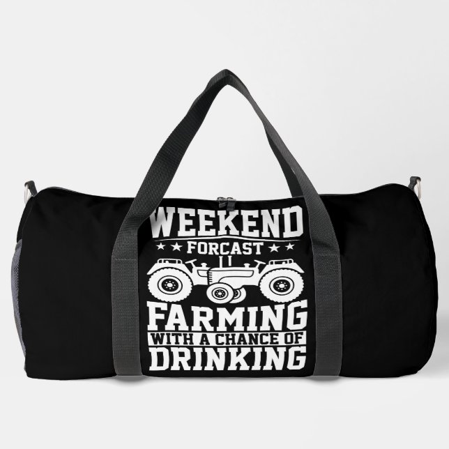 BOLSO DE DEPORTE GRANDE WEEKEND FORCAST FARMING WITH A CHACE OF DRINKING  (Reverso)