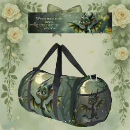 Bolso De Deporte Grande Where moonbeams dance, little mischief awakens. 