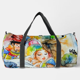 Bolso De Deporte Grande Whimsical Fairy Tale Ilustracion