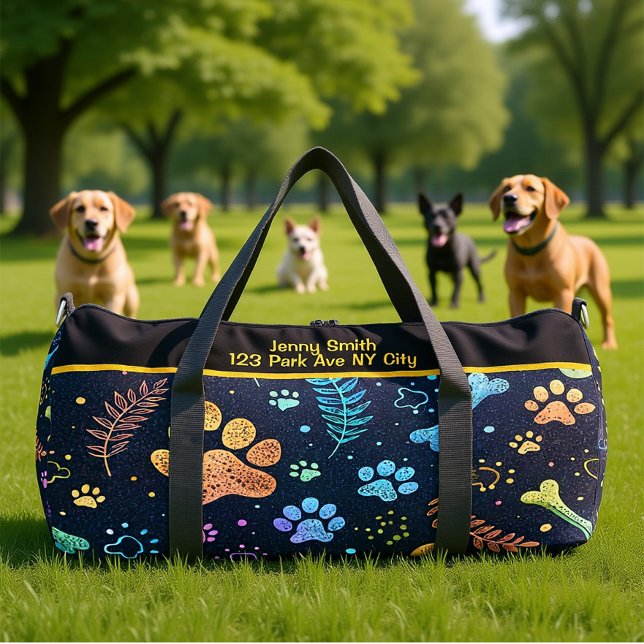 Bolso De Deporte Grande Whimsical Pet Print Travel Organizer (Subido por el creador)