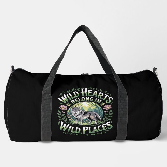 Bolso De Deporte Grande Wild Hearts Belong Wild Places (Anverso)