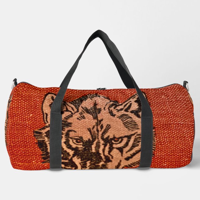 Bolso De Deporte Grande Wolf Head on Red  (Anverso)