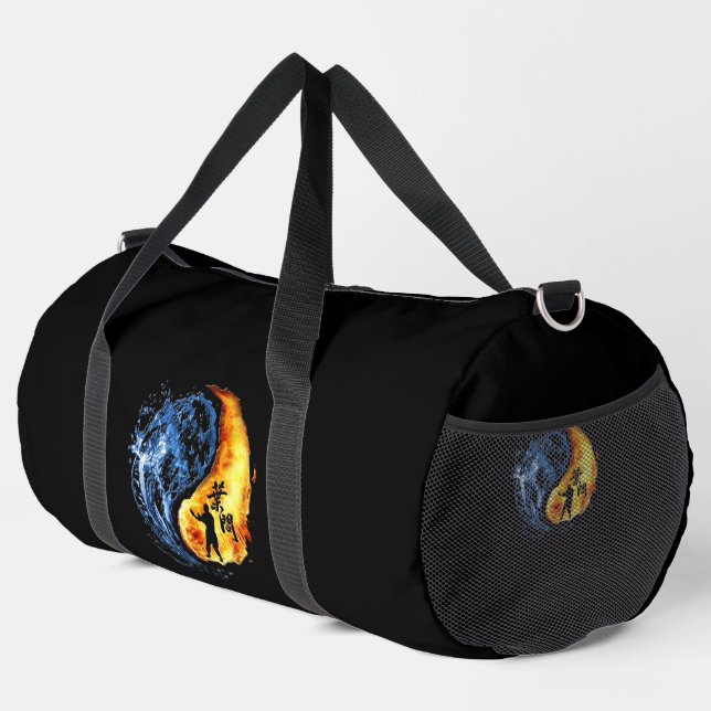 Bolso De Deporte Grande Yin Yang Wing Chun Kung Fu "Personalizable" (Esquina derecha)