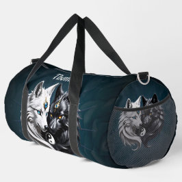 Bolso De Deporte Grande Yin Yang Wolves.