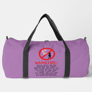Bolso De Deporte Grande Zapatos de Pointe Advertencia Lavanda