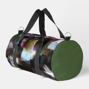 Bolso De Deporte Pequeño 1FB1F9F4 Arte Mosaico Abstracto de Glitch Cyberpun