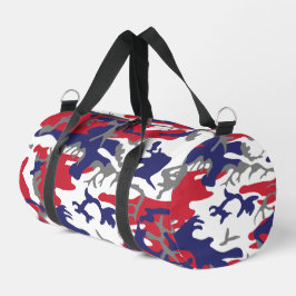 Bolso De Deporte Pequeño 4 de Julio, Día de la Independencia, Gris Camuflaj