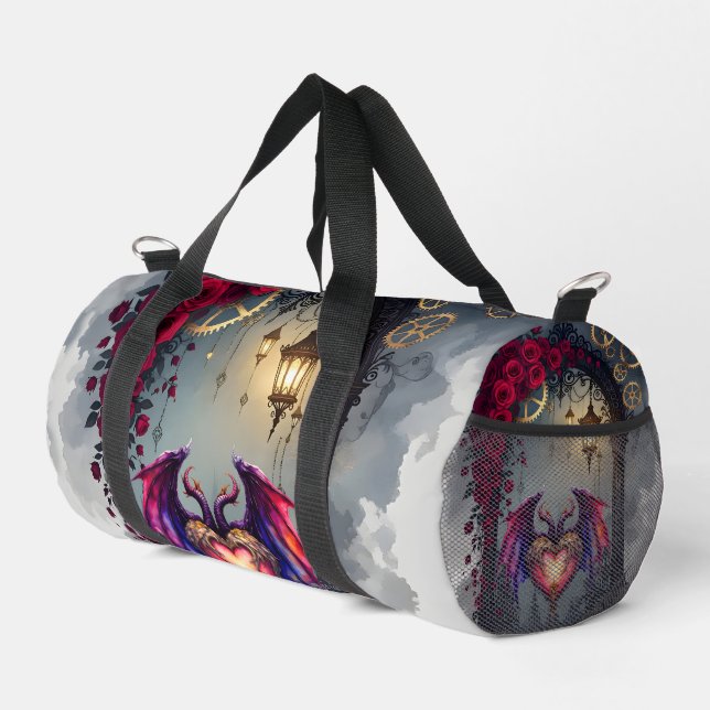 Bolso De Deporte Pequeño A Moonlit Invitation –Love Turns the Gears of Time (Esquina derecha)