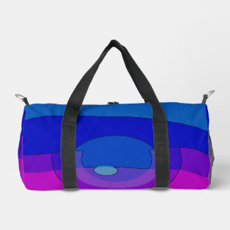 Bolso De Deporte Pequeño Abstracto Morado Y Azul 1007