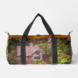 Bolso De Deporte Pequeño Acogedor jardín de flores de cabaña