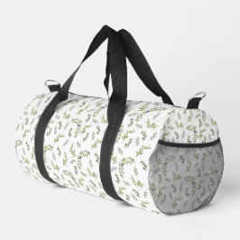 Bolso De Deporte Pequeño Acuarela Botánica Patrón de Oliva Verde Salvia