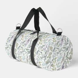 Bolso De Deporte Pequeño Acuarela Botánica Verde Azul