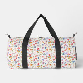 Bolso De Deporte Pequeño Acuarela de flor silvestre azul morado