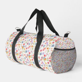 Bolso De Deporte Pequeño Acuarela de flor silvestre azul morado