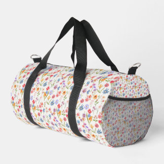 Bolso De Deporte Pequeño Acuarela de flor silvestre azul morado