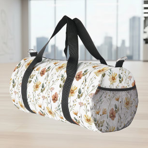 Bolso De Deporte Pequeño Acuarela de flores silvestres boho