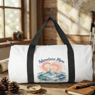 Bolso De Deporte Pequeño Adventure Mom Watercolor Mountain Tote