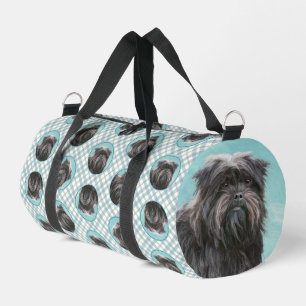 Bolso De Deporte Pequeño Affenpinscher Pintura de arte de perro negro y pla