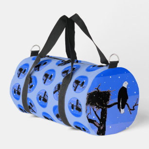 Bolso De Deporte Pequeño Águila calva en invierno - Arte de vida salvaje or