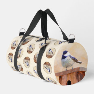 Bolso De Deporte Pequeño Ajedrez sobre pintura de aves original
