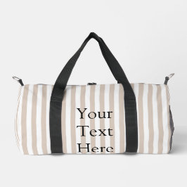 Bolso De Deporte Pequeño Almond & White Stripes 
