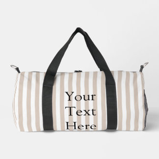 Bolso De Deporte Pequeño Almond & White Stripes 