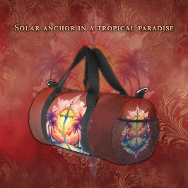 Bolso De Deporte Pequeño Ancla solar en un paraíso tropical. 