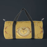 Bolso De Deporte Pequeño Aniversario del 1/50 Boda de Oro<br><div class="desc">Desgraciadamente, una preciosa bolsa de papel para que ELLA honre tu primer o cincuenta aniversario de boda con un emblema del corazón y un texto de medallón, ¡¿qué tan especial es eso?! El ocre dorado con gráficos cardíacos ornamentales le da un toque romántico. Si quieres cualquier personalización o ilustracion hecho...</div>