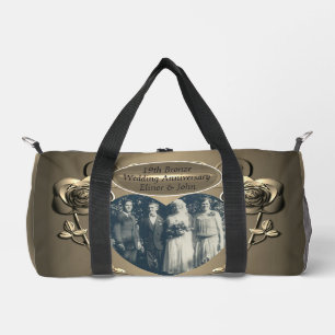 Bolso De Deporte Pequeño Aniversario del Boda de la foto 19/8 del Bronze(Co