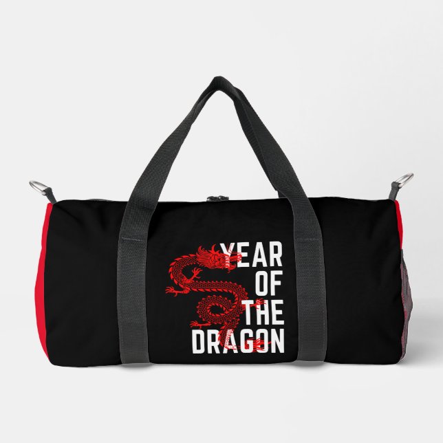 Bolso De Deporte Pequeño Año del blanco rojo dragón (Anverso)