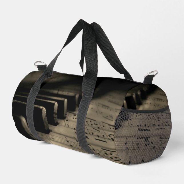 Bolso De Deporte Pequeño Antique Music Piano Keys  (Esquina derecha)