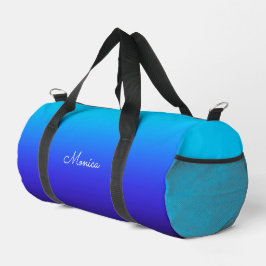 Bolso De Deporte Pequeño Aqua Blue Indigo y Black Ombre