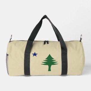 Bolso De Deporte Pequeño Árbol de pino y bandera de la estrella 1901 del es