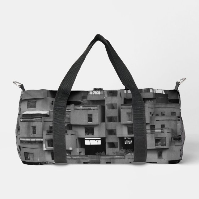 Bolso De Deporte Pequeño Arquitectura en blanco y negro  (Anverso)
