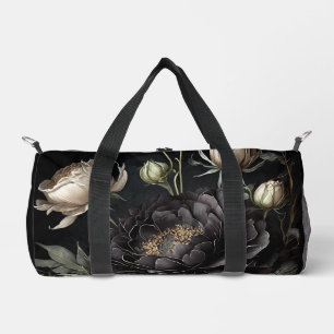 Bolso De Deporte Pequeño Arreglo de Rosa gótico Flor negra