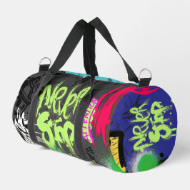 Bolso De Deporte Pequeño Arte callejero en spray llamativo colorido negro