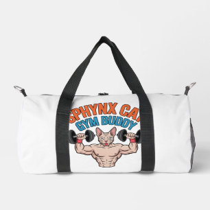 Bolso De Deporte Pequeño Arte de dibujos animados musculoso de gato Sphynx