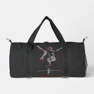 Bolso De Deporte Pequeño Arte de Tipografía Musical Diseño Moderno para A