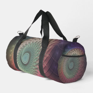 Bolso De Deporte Pequeño Arte fractal moderno abstracto de caracol colorido
